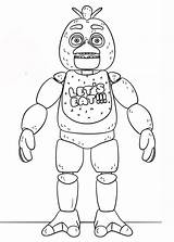 Coloring Pages Animatronics Fnaf Chica Toy sketch template
