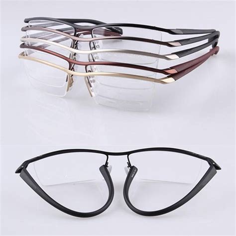 buy tr90 fexible half rimless eyeglass frames men
