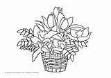 Colouring Flower Pages Flowers Basket Spring Coloring Drawing Hyacinth Kids Getdrawings Getcolorings Colour Printable Color Print sketch template