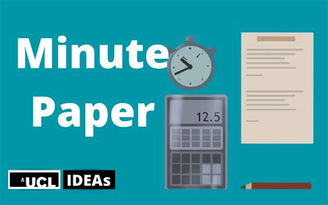 minute paper teaching learning ucl university college london