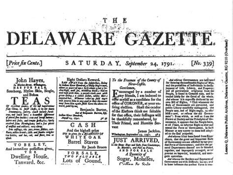 delaware newspapers sorted cataloged