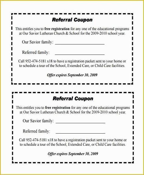 referral program template   referral coupon templates