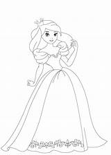 Prinsessen Prinses Kleurplaten Verjaardag sketch template