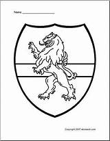 Medieval Shield Coloring Pages Lion Medievales Shields Escudos Para Knight Dragon Knights Abcteach Colorear Times Sheets Dragones Classroom Edad Cache1 sketch template