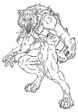Werewolf Werwolf Ausmalbilder Werewolves Weerwolf Line Furry Kleurplaat Mewarn15 Studies Wolven Ausdrucken Malvorlagen 1146 sketch template