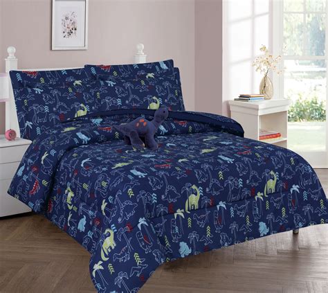 twin dinosaur navy boys bedding set beautiful microfiber comforter