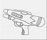 Gun Fortnite Coloring4free Sniper Pistol sketch template