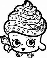 Shopkins Coloring Pages Cupcake Queen Getcolorings sketch template