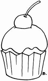 Cupcake Cherry Coloring Colouring Beccysplace Food sketch template