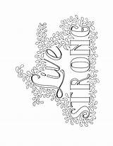 Coloring Pages Strong Printable Unexpected Sayings Live sketch template