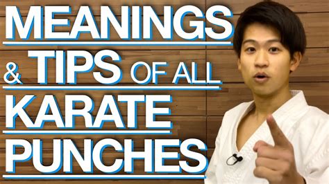 japanese meanings tips  karate punches youtube