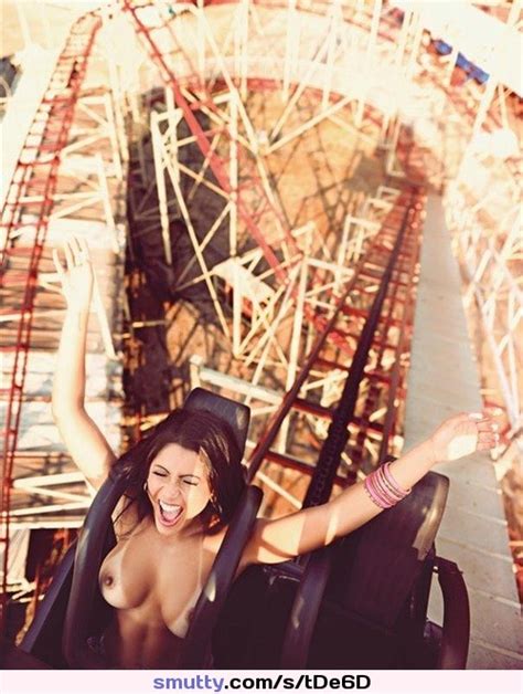 Titsout Roller Coaster Brunette Tanline