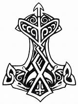 Viking Symbols Hammer Thor Norse Tattoo Celtic Nordic Tattoos Meanings Ancient Drawing Vikings Symbol Deviantart God Thors Thunder Google Mjolnir sketch template