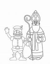 Sinterklaas Makkelijke Topkleurplaat sketch template