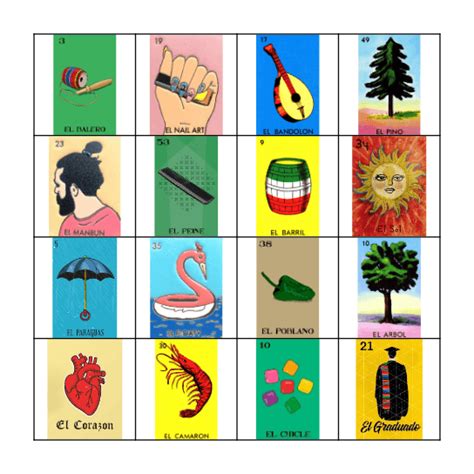 Loteria Bingo Card