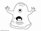 Slime Coloring Pages Printable Scared Adults Kids sketch template