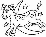 Cow Moon Over Jumping Jumped Printable Coloring Pages Clipart Goodnight Drawing Colorear Para Nald Ca Tags Visit Clipartmag sketch template