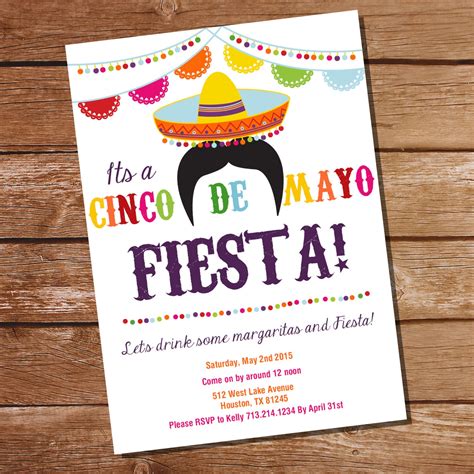 cinco de mayo fiesta invitation mexican fiesta invitation