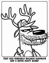 Redneck Reindeer Randolph Hillbilly Coloring Pages Template sketch template