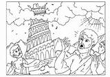 Babel Bibel Turm Malvorlage Geschichten Kindergottesdienst sketch template