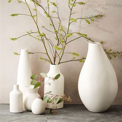 Pure White Ceramic Vases Dwelling Envy Interiors