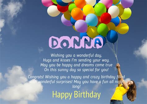 birthday congratulations  donna