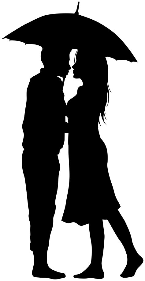couple with umbrella silhouette png clipart gallery yopriceville