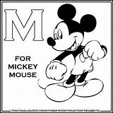 Mouse Mickey Coloring Pages Alphabet Printable Step Easy Colouring Kids Letters sketch template