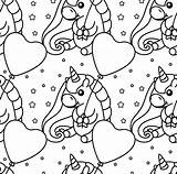 Unicorno Unicorni Unicornio Palloncini Addormentati Molti sketch template