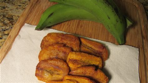 Jamaican Pressed Green Plantain Fried Green Plantain Youtube