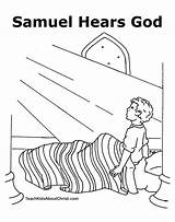 Samuel Coloring Bible Pages God Calls Eli Story Hannah School Activities Sunday Baby Preschool Color Crafts Kids Hears Clipart Sheets sketch template
