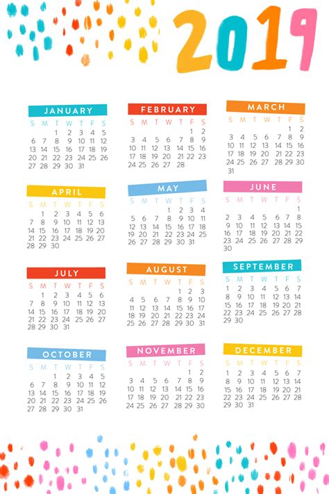 calendar printable  crafted life