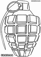 Grenade Drawing Getdrawings Coloring Pages sketch template