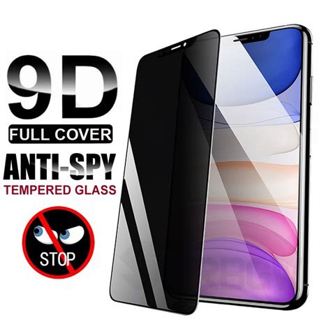 9d Anti Spy Tempered Glass For Iphone X Xr Xs 11 Pro Max Full Cover
