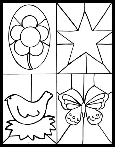 easy crafts kids craft stained glass  printable