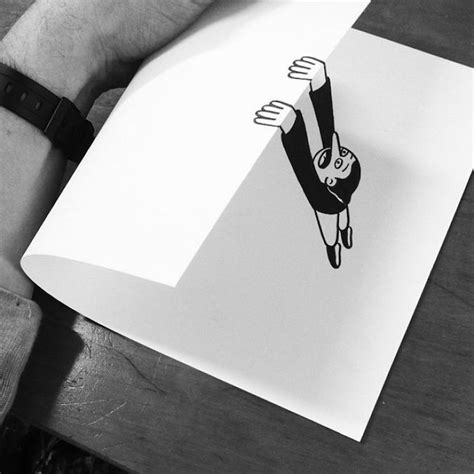 artist brings  drawings  life  simple paper folds