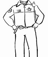 Police Coloring Officer Pages Uniform Drawing Color Officers Policeman Getdrawings Getcolorings Clipartmag Print sketch template