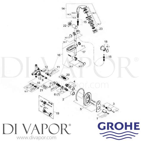 grohe   grohmaster grohtherm  biv shower spare parts