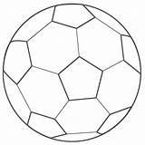 Ball Soccer Outline Coloring Football Clipart Sports Soccerball Kids Print Pages Cute sketch template