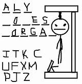 Hangman Printable Game Letters  Printablee Via Blank Template Wikipedia sketch template