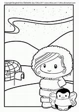 Coloring Eskimo Pages Para Popular Library Clipart Cartoon sketch template