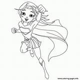 Supergirl Coloring Pages Printable Color sketch template