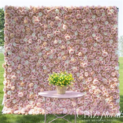 romantic elegance pink rose flower wall ft  ft wedding flower walls