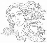 Venus Botticelli Goddess Aphrodite Renacimiento Draw Nacimiento Sandro Colorier Renacentista Afrodita Deusa Visuais Billedkunst Boticcelli Simples Détail Atividades Visuels Blomster sketch template