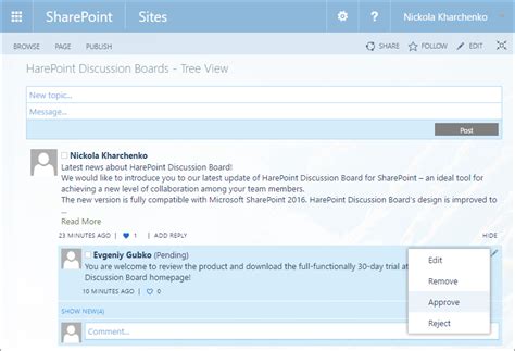 new discussion board for sharepoint 2016 is released