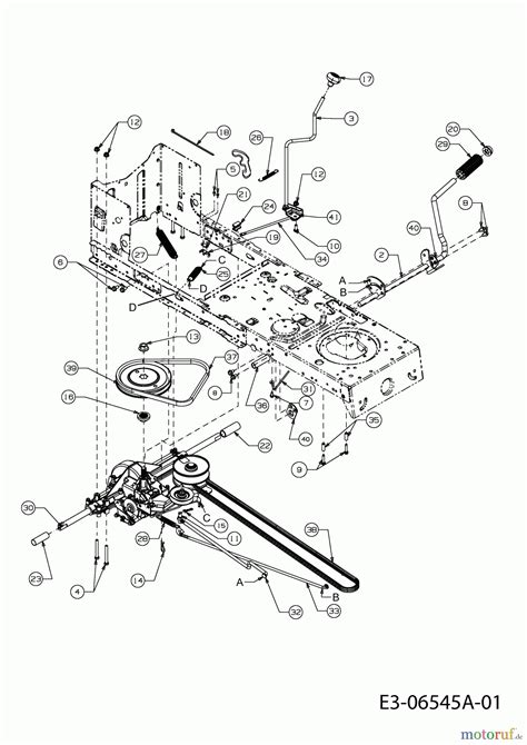 mtd lawn tractors  rl acf  drive system listas de piezas de repuesto  dibujos
