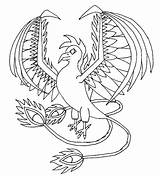 Coloring Mythical Pages Creatures Phoenix Mythological Mystical Creature Drawing Printable Kids Color Greek Animal Clipart Easy Template Dragon Bird Fantasy sketch template