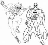 Batgirl Coloring Batman Superhero Pages Kids sketch template