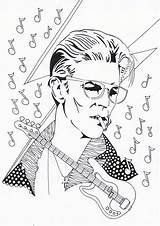 Bowie Kleurplaten sketch template
