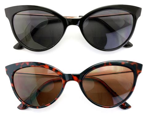 2 pairs women bifocal reading sunglasses outdoor reader glasses cateye